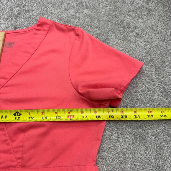 Grey's Anatomy By Barco Scrub Top Womens Small Pink V-Neck Medical Uniform Work - Picture 11 of 12